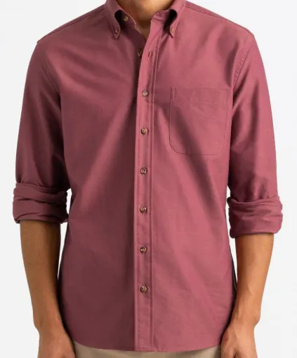 Bordo Oxford Gömlek