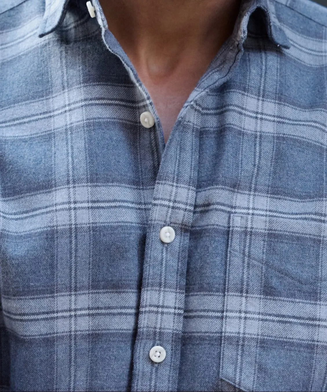Mavi Gri Flannel Gömlek